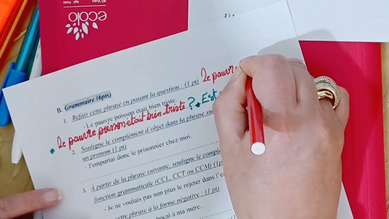 تابعوني أعزائي 💞في النموذج 2 للامتحان الموحد الإقليمي في اللغة الفرنسية حتى ننجح بتفوق وبميزة جيدة💕💓