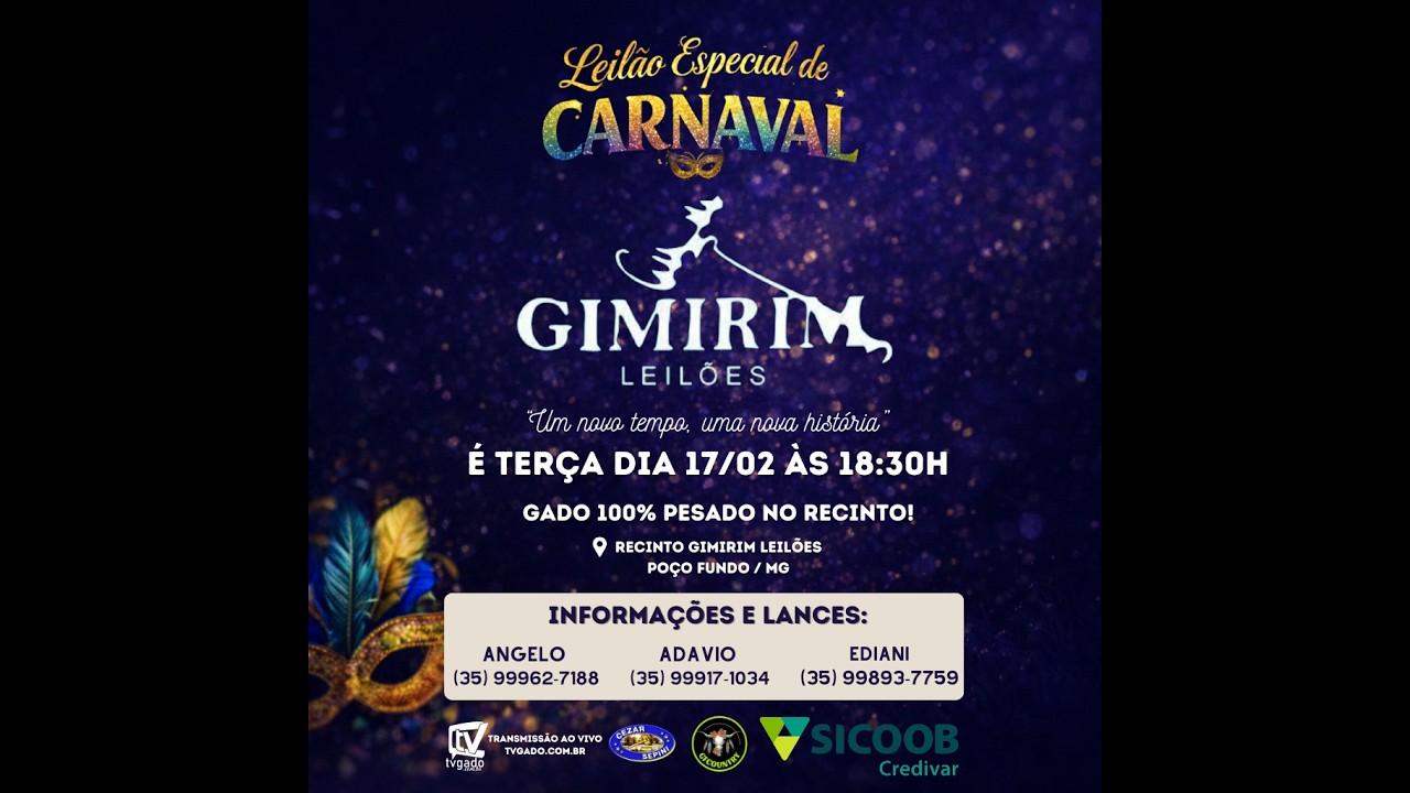 🎥 Leilão Presencial e Virtual Gimirim Leilões - 🎬 tvgado.com.br