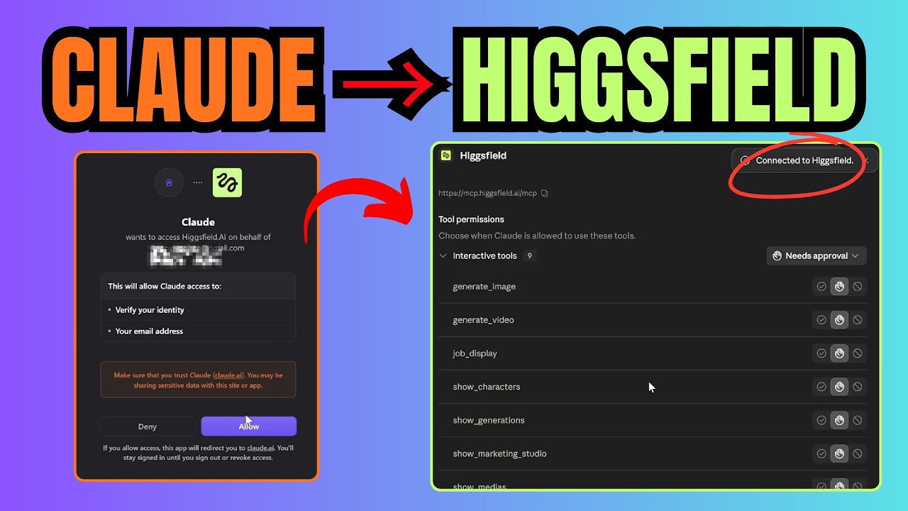 Как быстро подключить Claude AI к Higgsfield MCP!