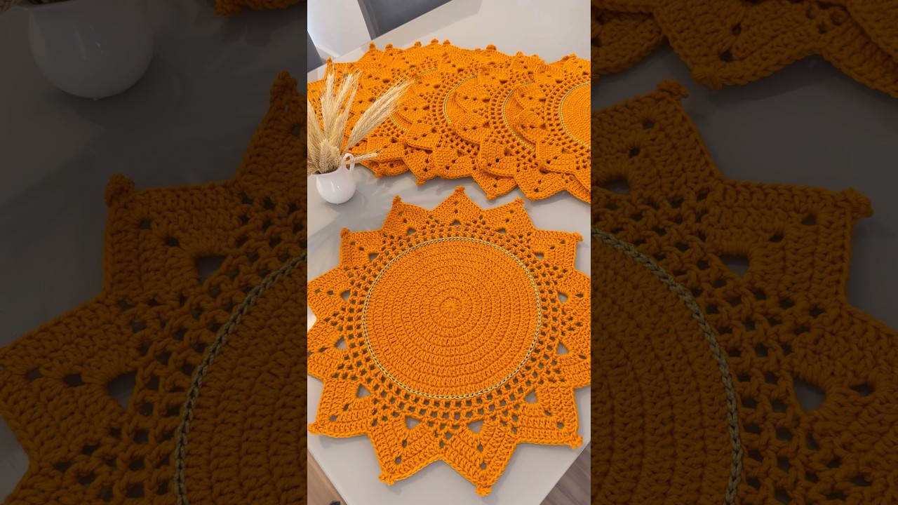 🧡 SOUSPLAT MARAVILHOSO EM CROCHÊ
