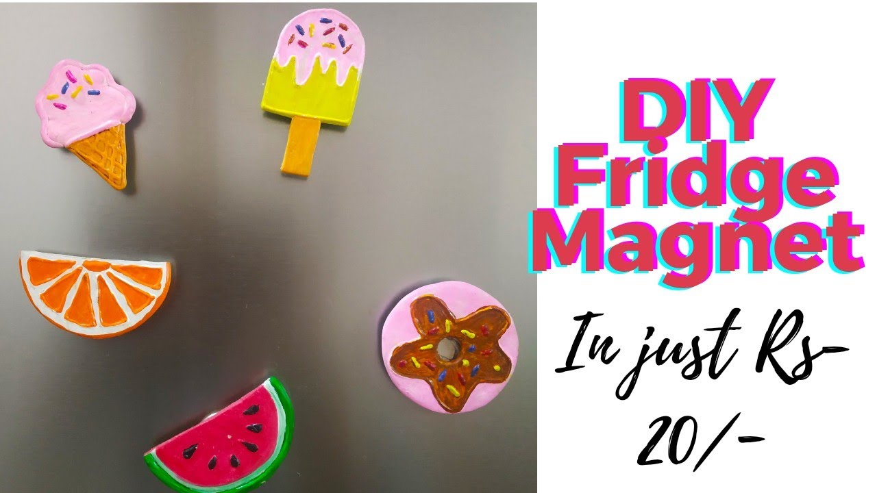 DIY Fridge Magnet in just Rs 20/-|  Fevicryl Mouldit clay craft| Easy crafts