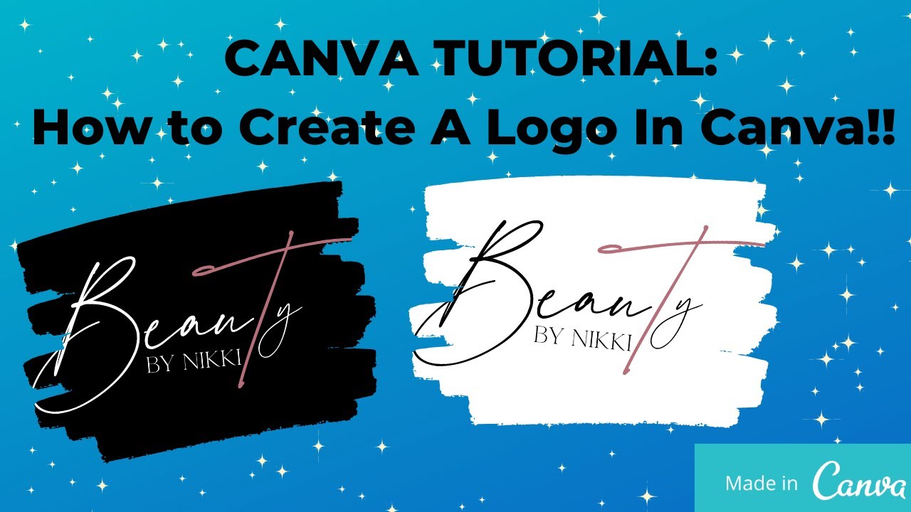 CANVA TUTORIAL LOGO: How To Design A Logo In Canva!!