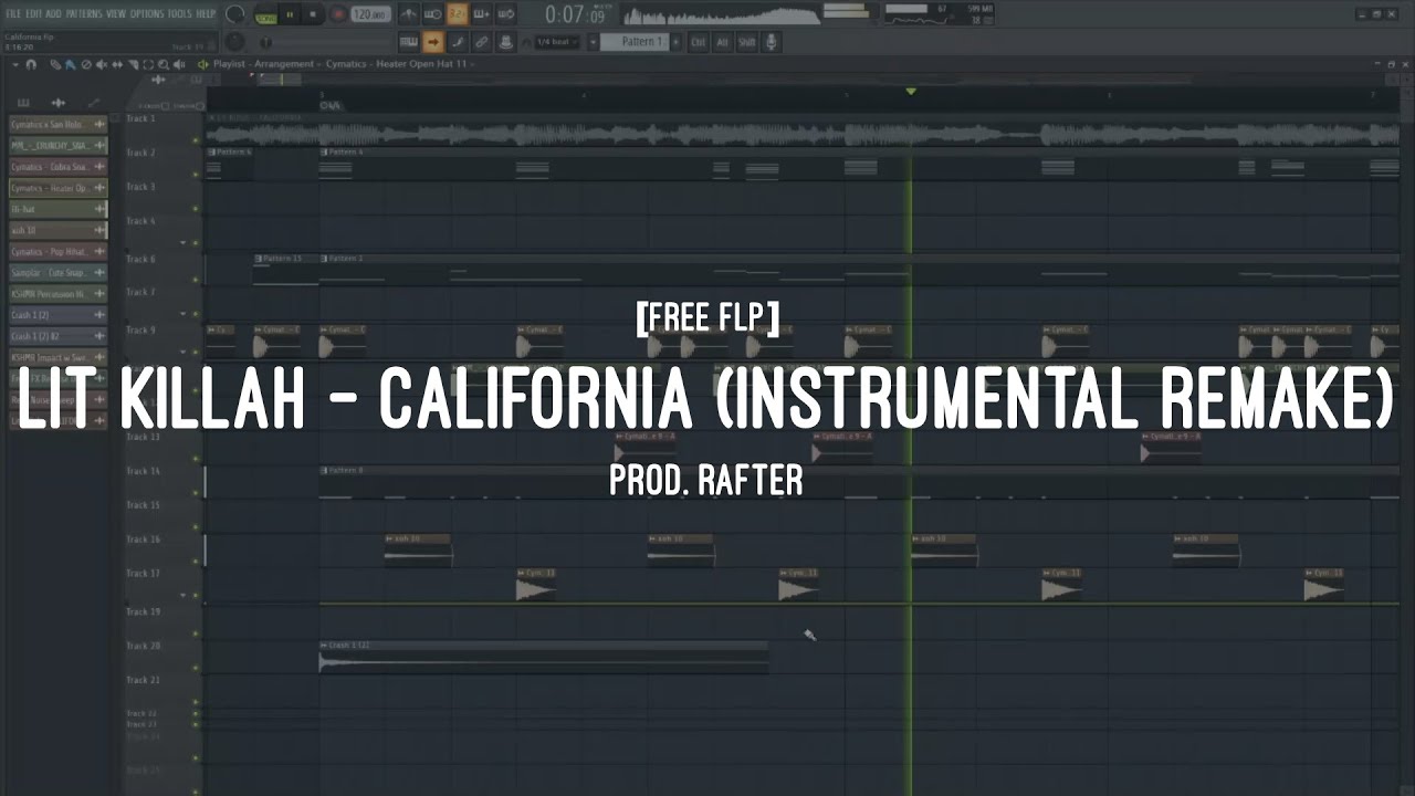 [FREE FLP] Lit Killah - CALIFORNIA (Instrumental Remake) prod. Rafter