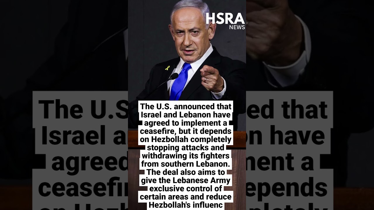 Israel-Lebanon Ceasefire : Hezbollah Withdrawal Demanded as US Brokers Peace Deal #shorts #news