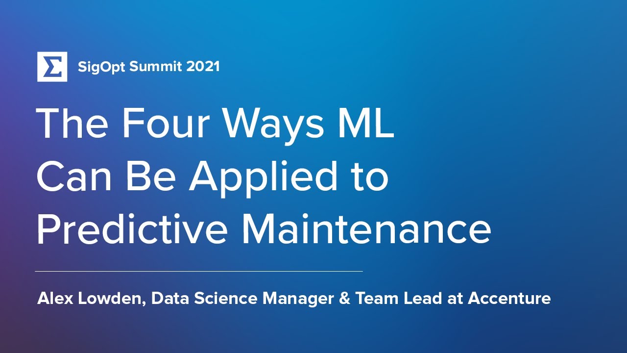 The Four Ways ML Can Be Applied to Predictive Maintenance
