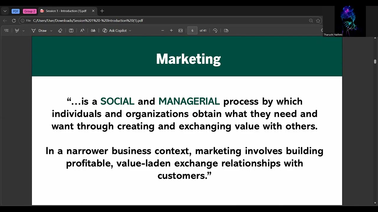 MAR 2370-Introduction to Marketing Part 01
