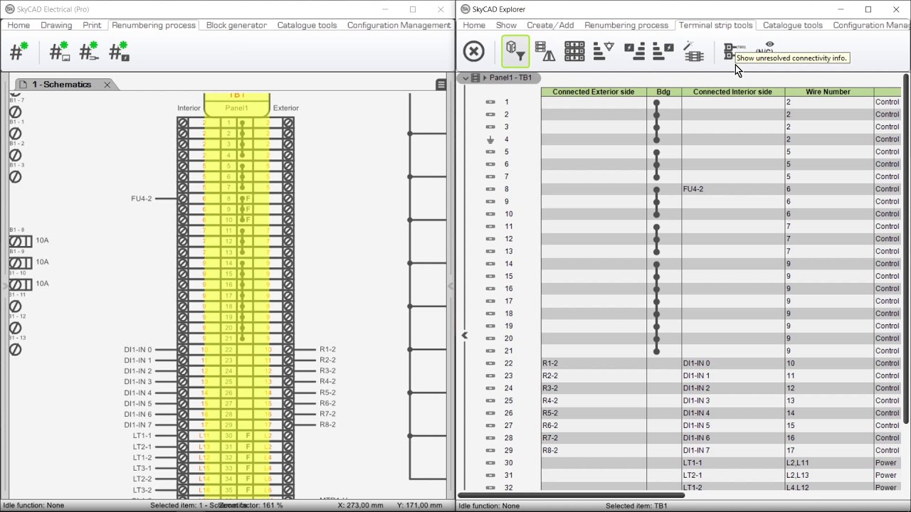 SkyCAD - Terminal Strip Management