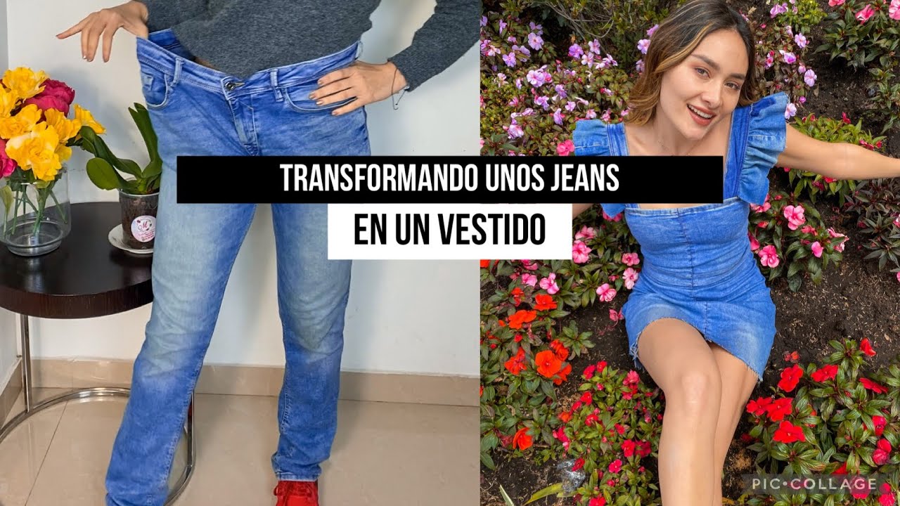 TRANSFORMANDO UNOS JEANS VIEJOS EN UN VESTIDO