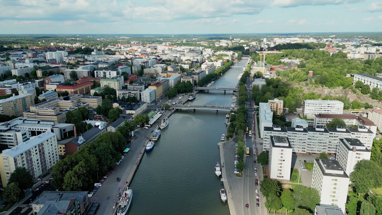 Turku Along Aurajoki River, August 2024