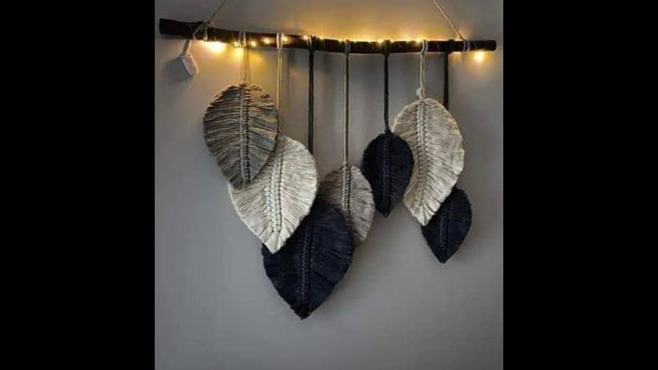 خطوه بخطوه طريقه عمل ريشه من خيوط المكرميه Macrame feather #ريشه_مكرميه