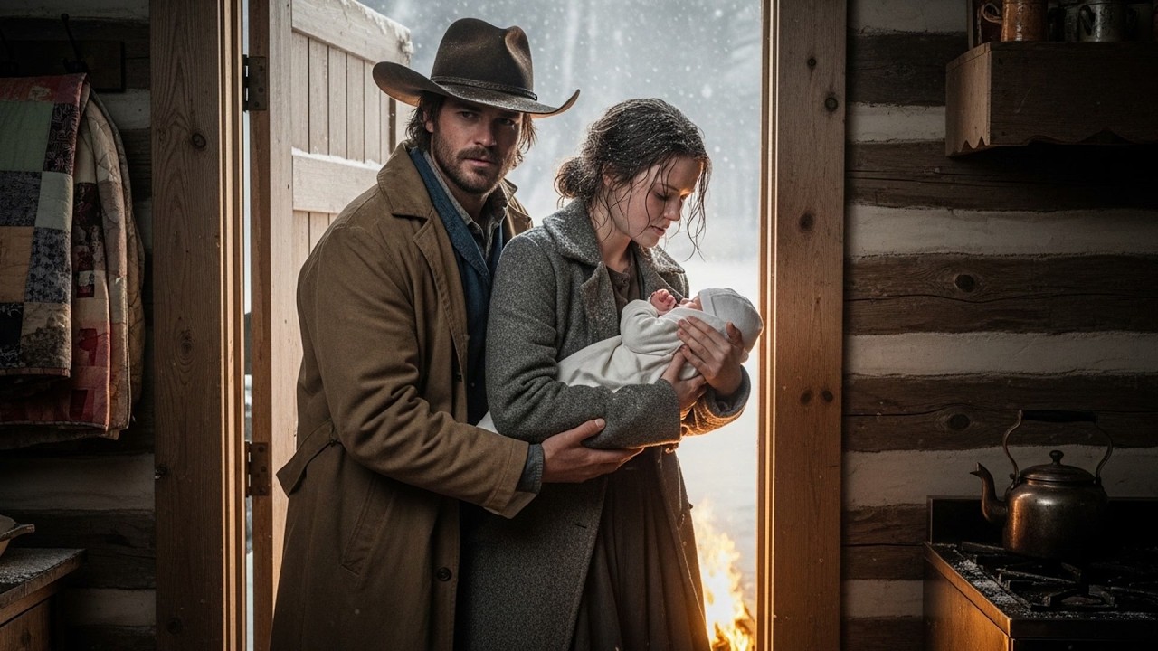 She Gave Birth On His Doorstep During A Blizzard, The Cowboy Caught The Baby And Brought Them In