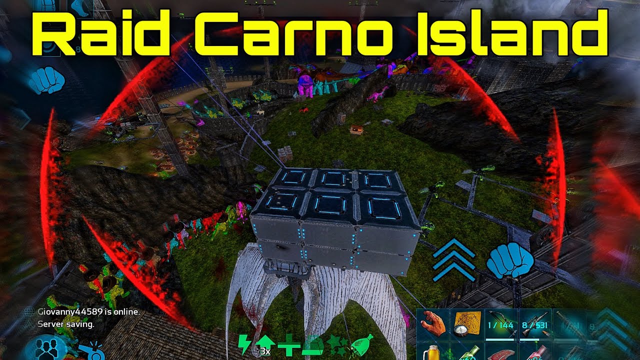 [Ark Mobile PvP] Raid Carno Island Online | Op Loot | Ep. 1