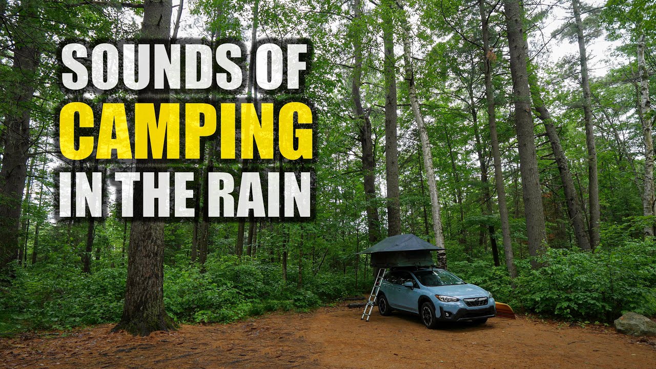 SOUNDS of CAMPING in the RAIN at Bon Echo Provincial Park [ASMR Version]