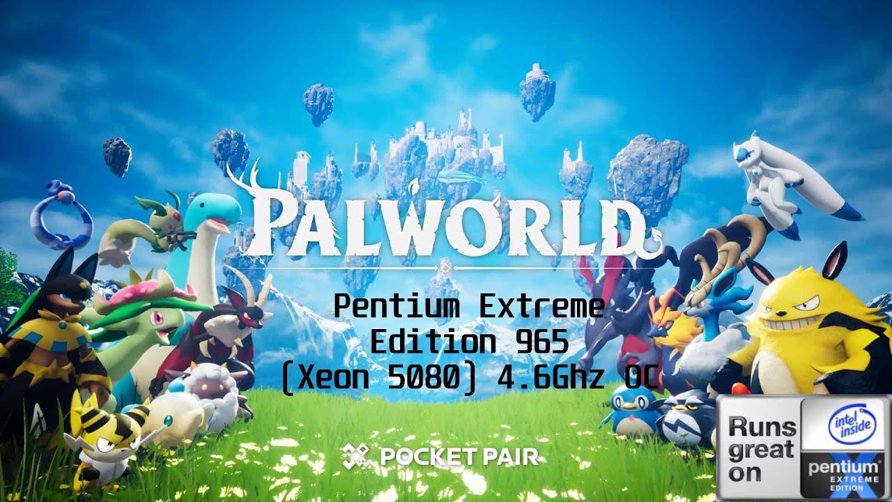 Palworld tested on Pentium Extreme Edition 965 - 18 Year old CPU