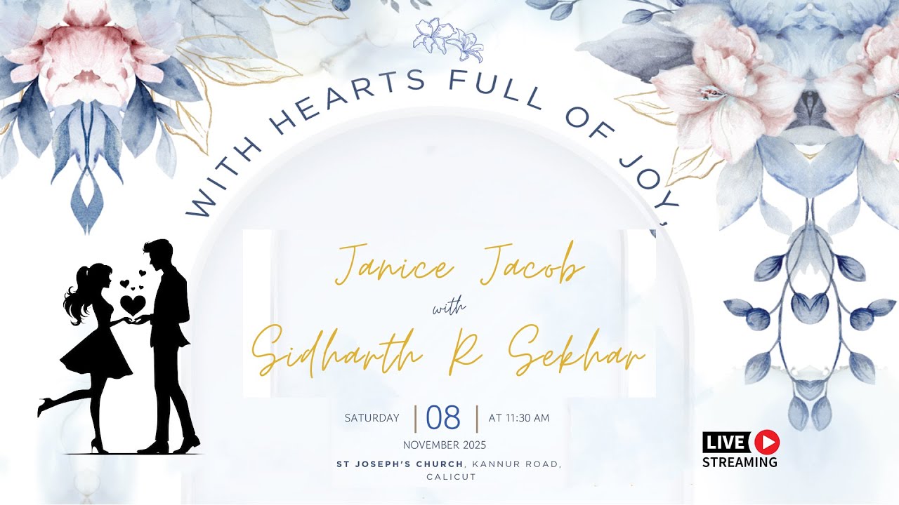 ENGAGEMENT CEREMONY | SIDHARTH & JANICE | St JOSEPH'S CHURCH, KANNUR ROAD CALICUT
