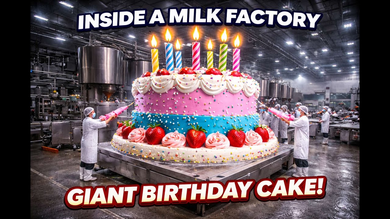 How Birthday Cakes Are Made Inside a Massive Cake Factory