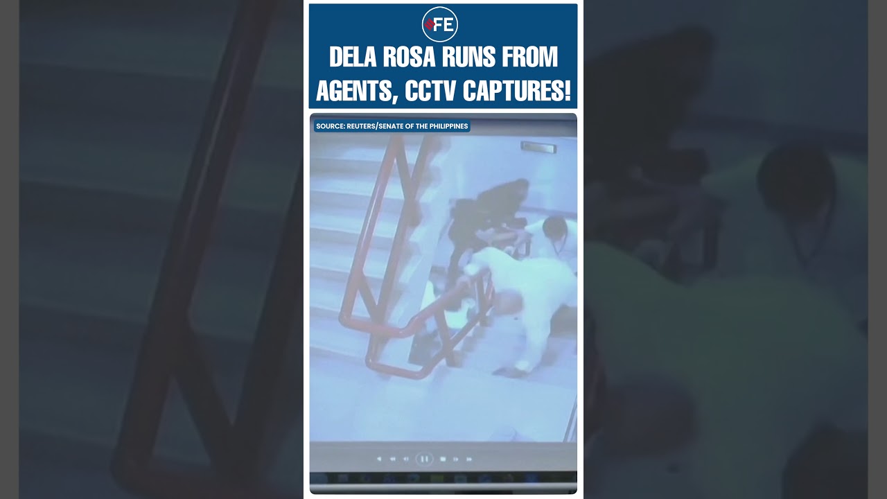 CCTV Shows Philippine Senator Ronald Dela Rosa RUNNING From Law Enforcement #shorts