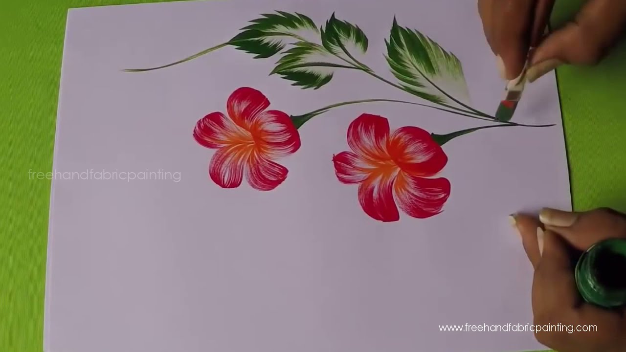 saree painting flower designs | saree painting designs paper | easy saree painting flower designs