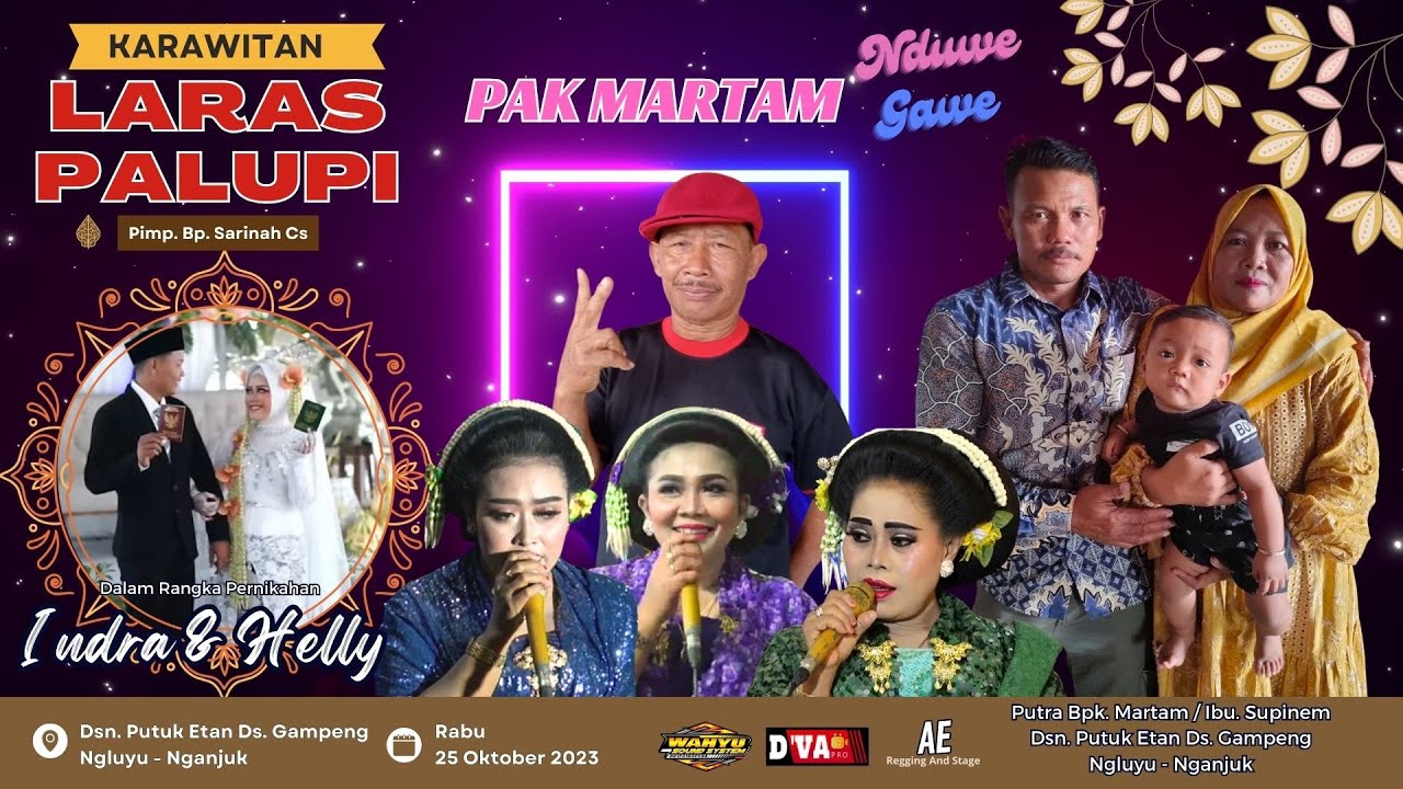 🔵 Live Streaming Tayub Karawitan LARAS PALUPI  | NGUNDUH MANTU  INDRA & HELLY | WAHYU AUDIO