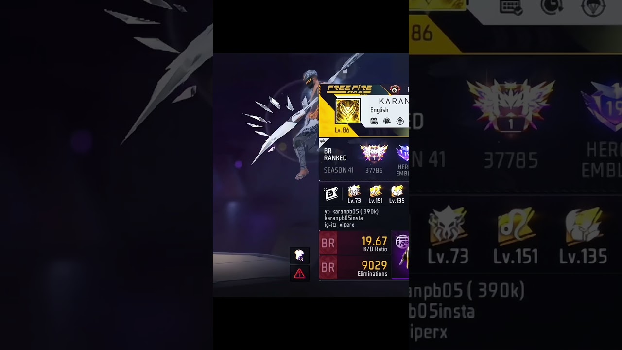 Free fire region top 1 player||  KARANPB05 grandmaster player || 😮 #freefire #viral #trendy #ffreel