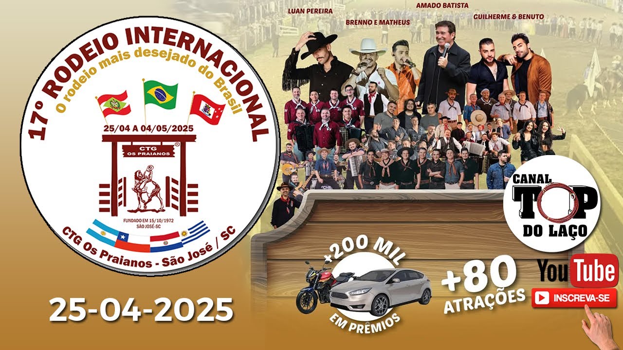 🐴17º RODEIO INTERNACIONAL CTG OS PRAIANOS - SÃO JOSÉ - SC 🐴