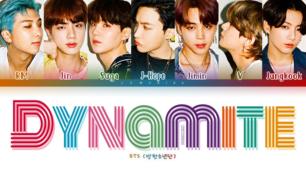 BTS Dynamite Lyrics (방탄소년단 Dynamite 가사) [Color Coded Lyrics/Eng]