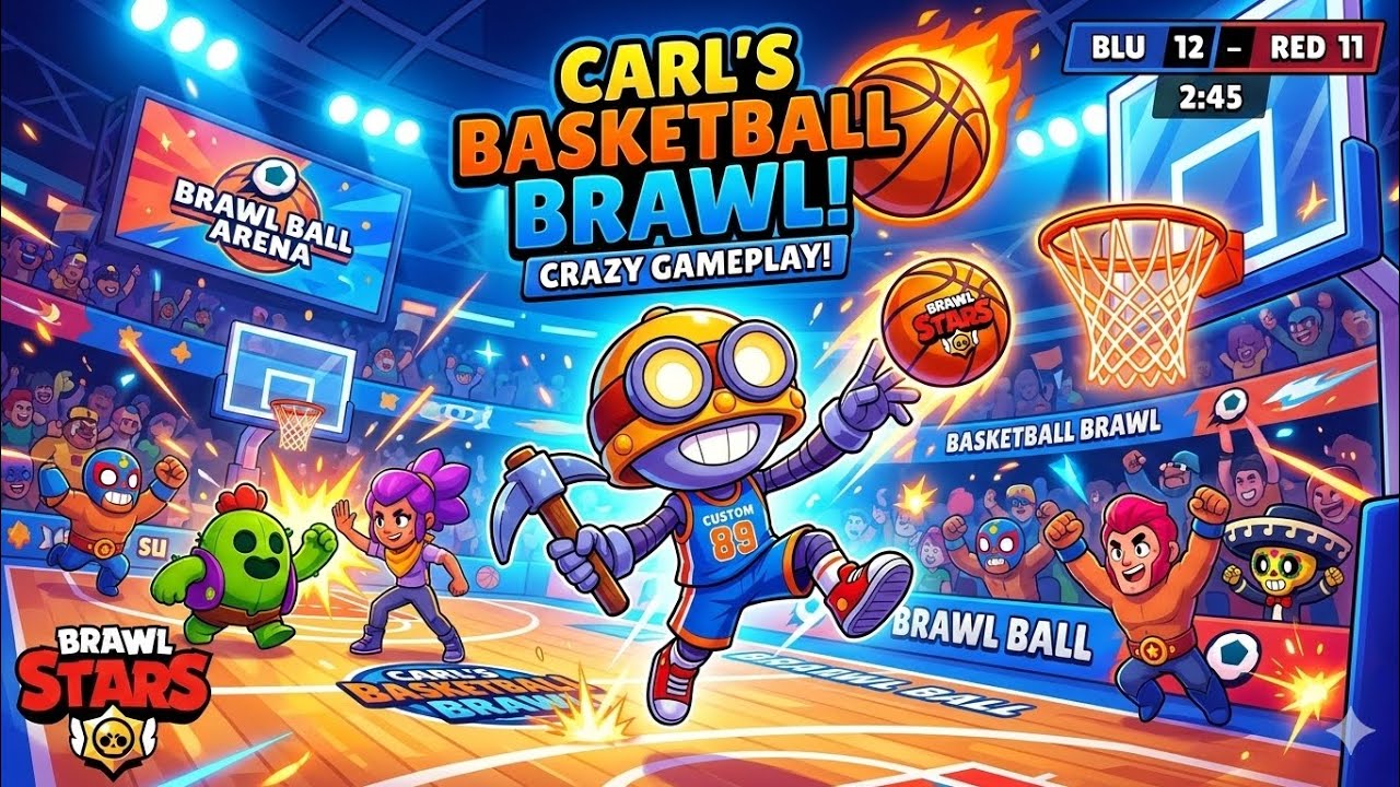 Brawl Stars gameplay part 1: Carl's Basketball Brawl