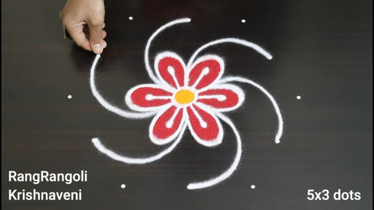 🌺Угади Специальный Муггулу (5x3 точки)🌺Угади Ранголи 2026 от РангРанголи Кришнавени