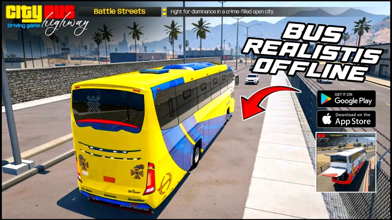GAME BUS TERBARU! | CITY BUS HIGHWAY DRIVING GAME [ANDROID OFFLINE]