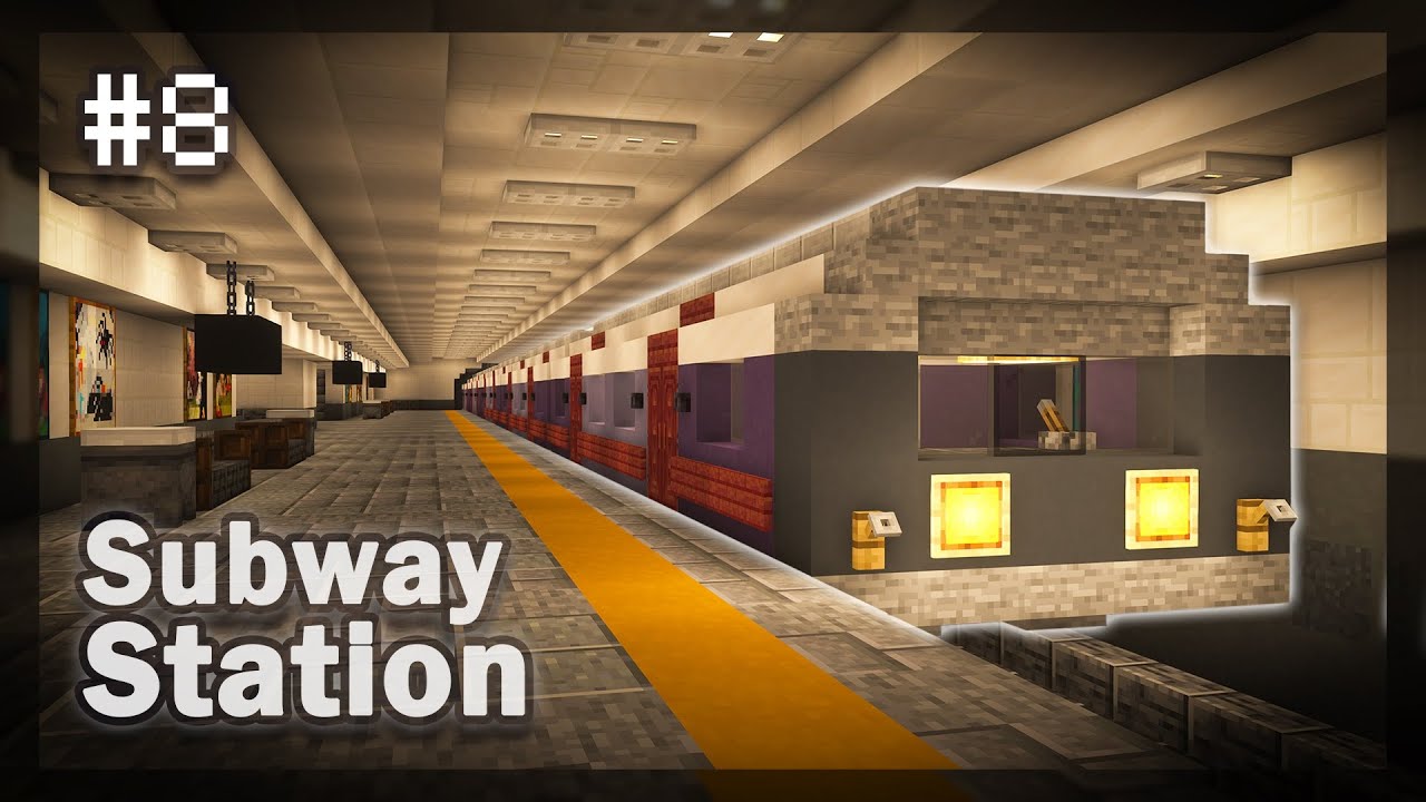 Minecraft City #8 - Subway Station [Timelapse]