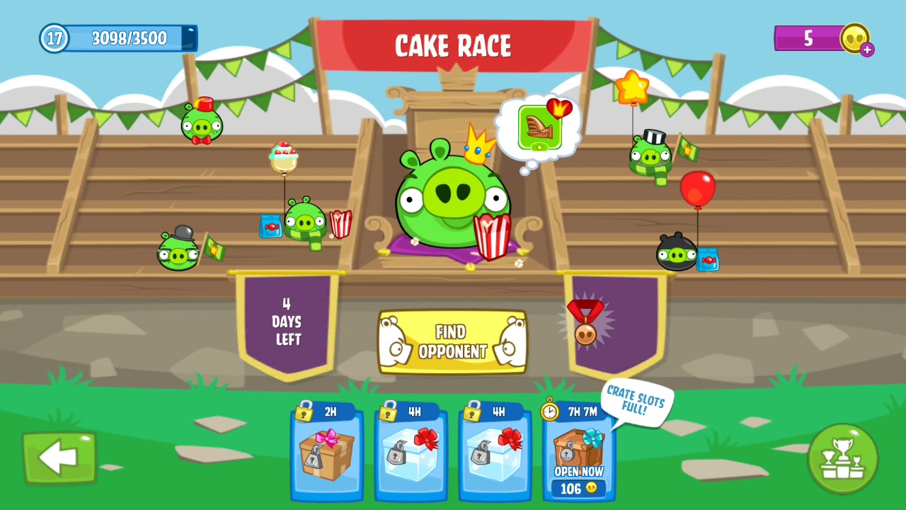 Bad piggies Cake race song (5:00)