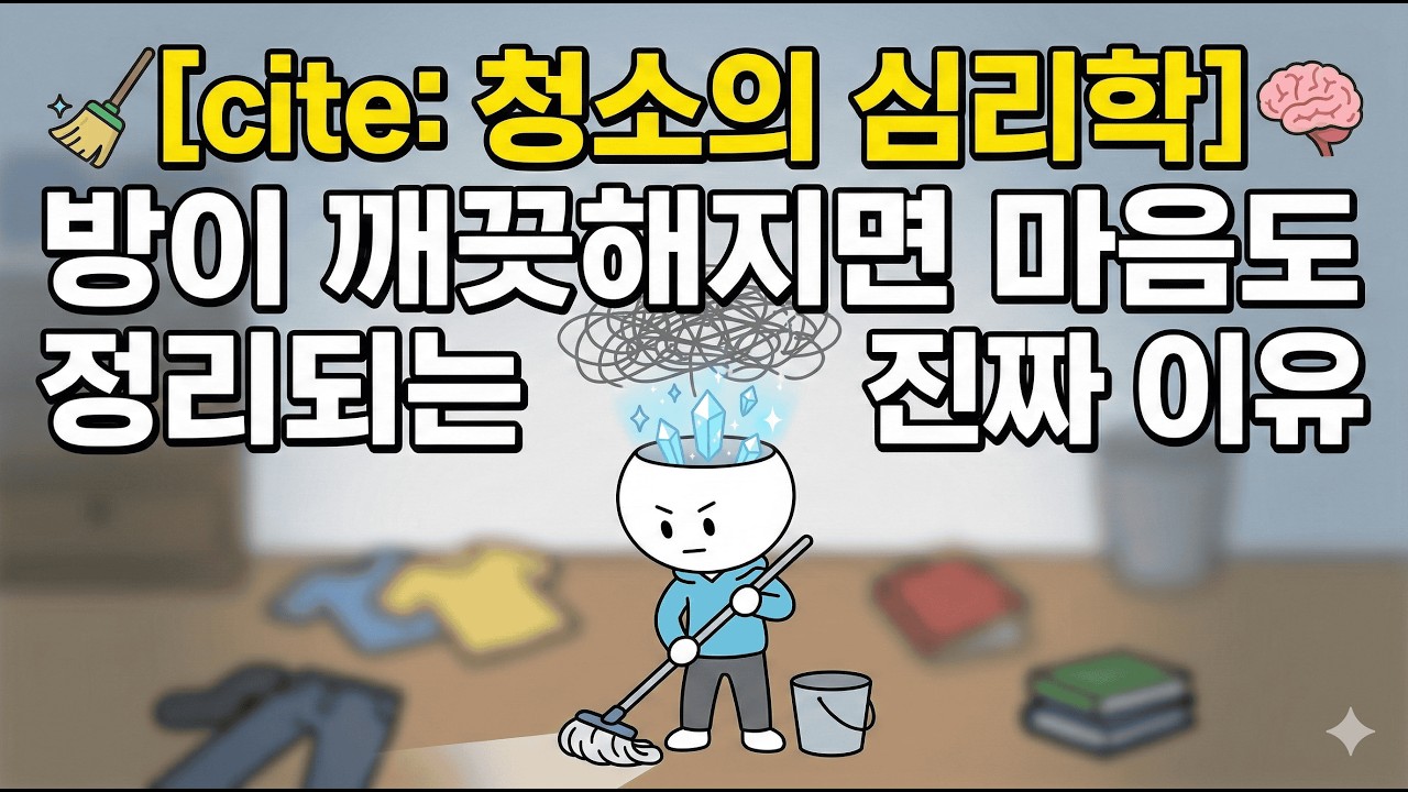 왜 청소만 하면 기분이 좋아질까? 뇌 과학이 말하는 '청소의 마법'#청소의심리학 #멘탈관리 #무기력증극복 #자존감회복 #스트레스해소 #미니멀리즘 #심리학공부 #시각적소음 #코르티솔