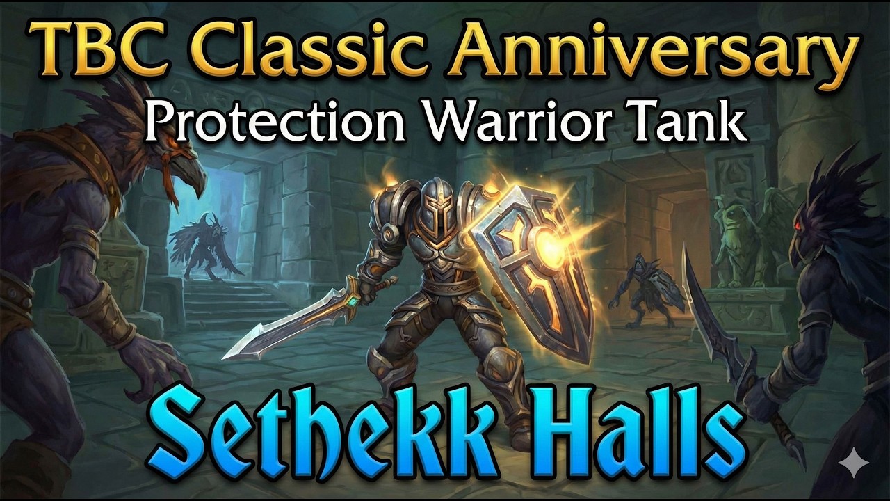 TBC Classic Anniversary Protection Warrior Tank Sethekk Halls Dungeon