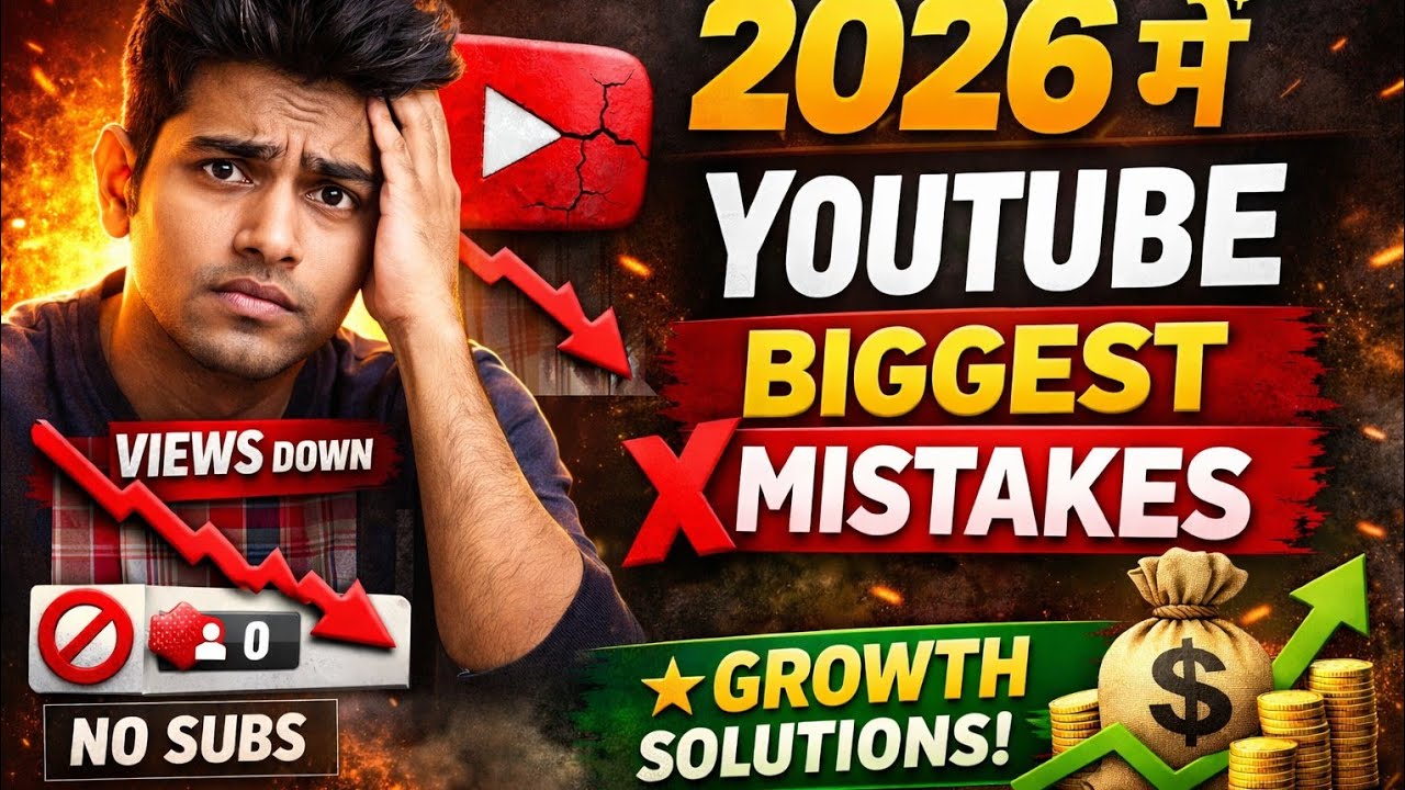 2026 Me YouTube Channel Grow Nahi Ho Raha?Ye 5 Sabse Badi Galti Aur Unka Solution (Step-By-Step) ❤️💵