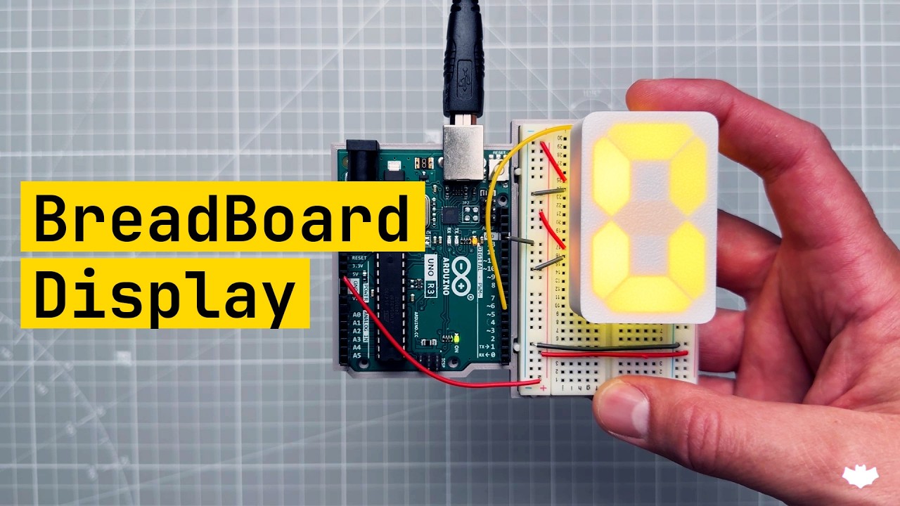 Arduino Breadboard Display - needs only Arduino UNO, breadboard, NeoPixels and 3D printed diffuser
