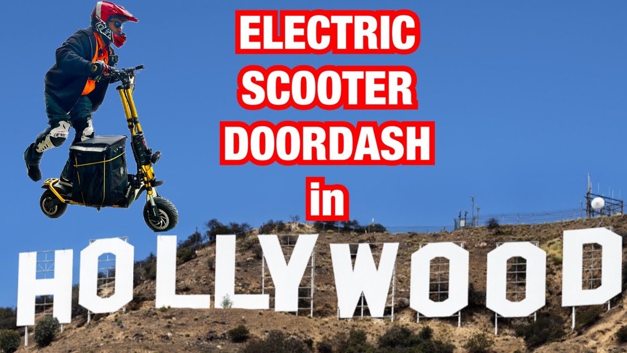 Electric scooter Doordash in Los Angeles!