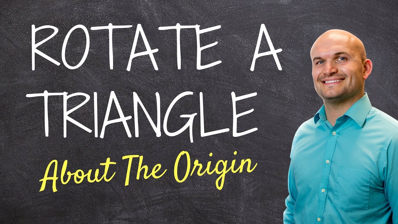 Learn how to rotate a triangle 90 degrees clockwise about the origin