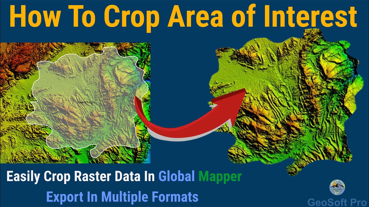 How to Easily Crop DEM or Raster Data in Global Mapper#globalmapper  #geosoftpro #gis #remotesensing