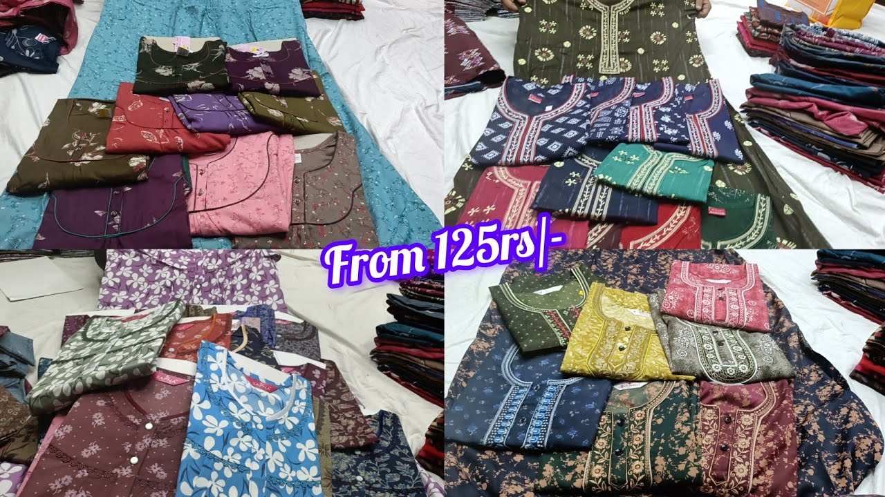 chickpet bangalore wholesale nighties @125rs || single piece courier available