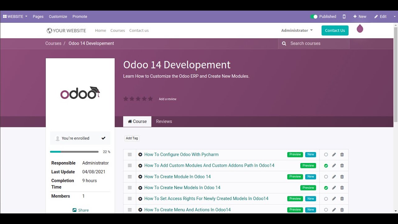 9.Odoo Development Tutorials || Odoo E Learning Videos