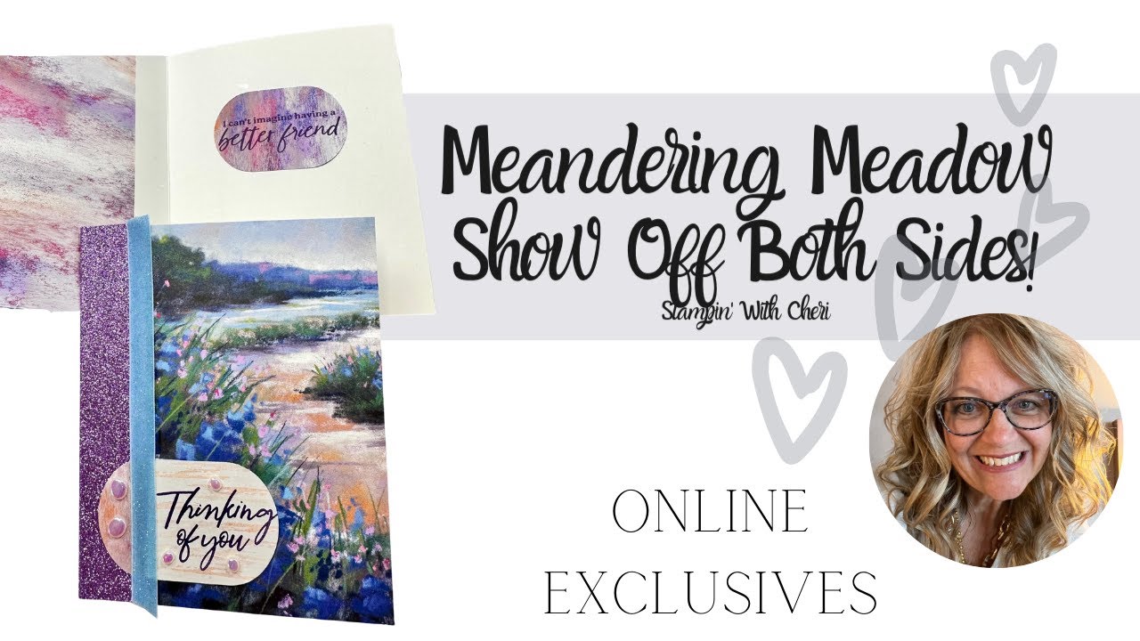 Meandering Meadow: See BOTH Sides Of Paper Card Fun Fold: Stampin Up