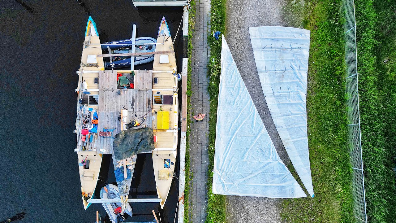 My Ocean-Going Catamaran Gets Sails!