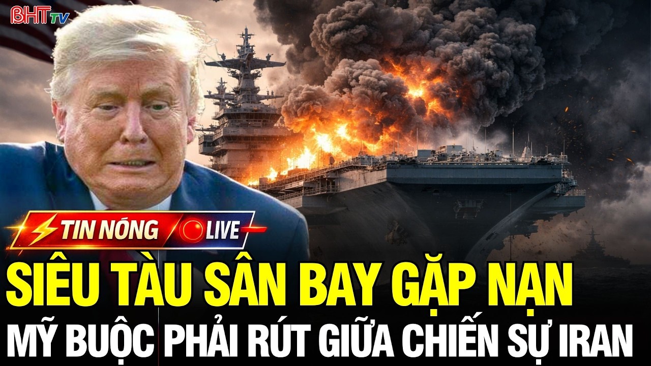 🔴Chấn Động: Tàu sân bay mạnh nhất Mỹ “gục ngã” giữa chiến sự Iran – Mỹ buộc phải rút lui khẩn cấp