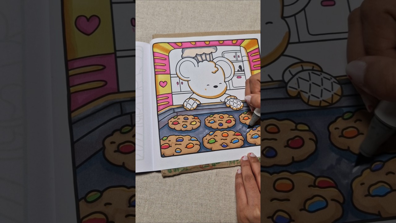 These cookies look so good!! #art #cocowyo #colouring #colourtok #colouringbook #colourwithme
