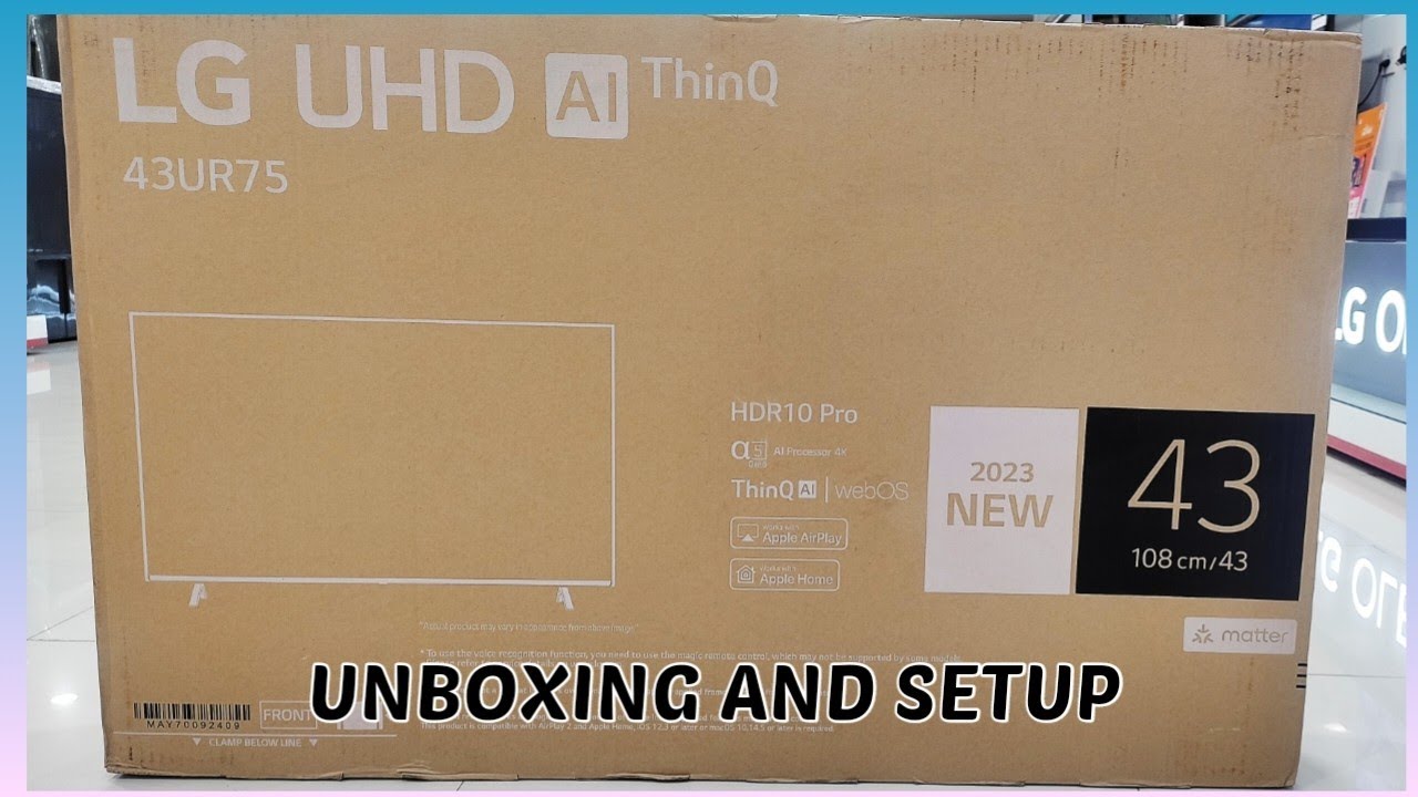 43UR7550  Unboxing and set-up|  LG New modal TV UR7550 2023