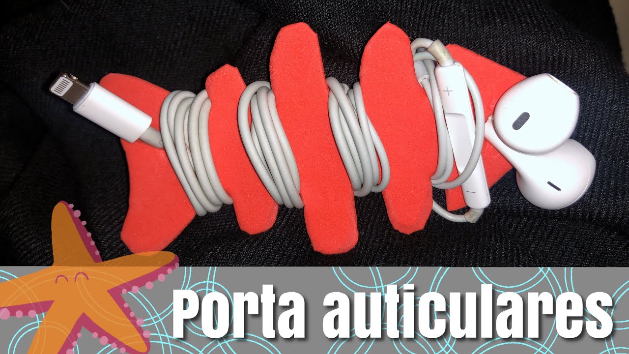 Porta auriculares en forma de espina de pez de foami