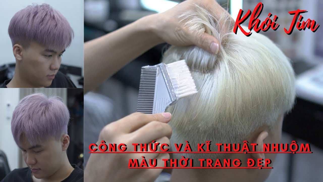 Màu Khói Tím Siêu Đẹp , Siêu Sành Điệu Cùng Kĩ Thuật Và Kinh Nghiệm Nhuộm Màu | TUẤN BARBER SHARING