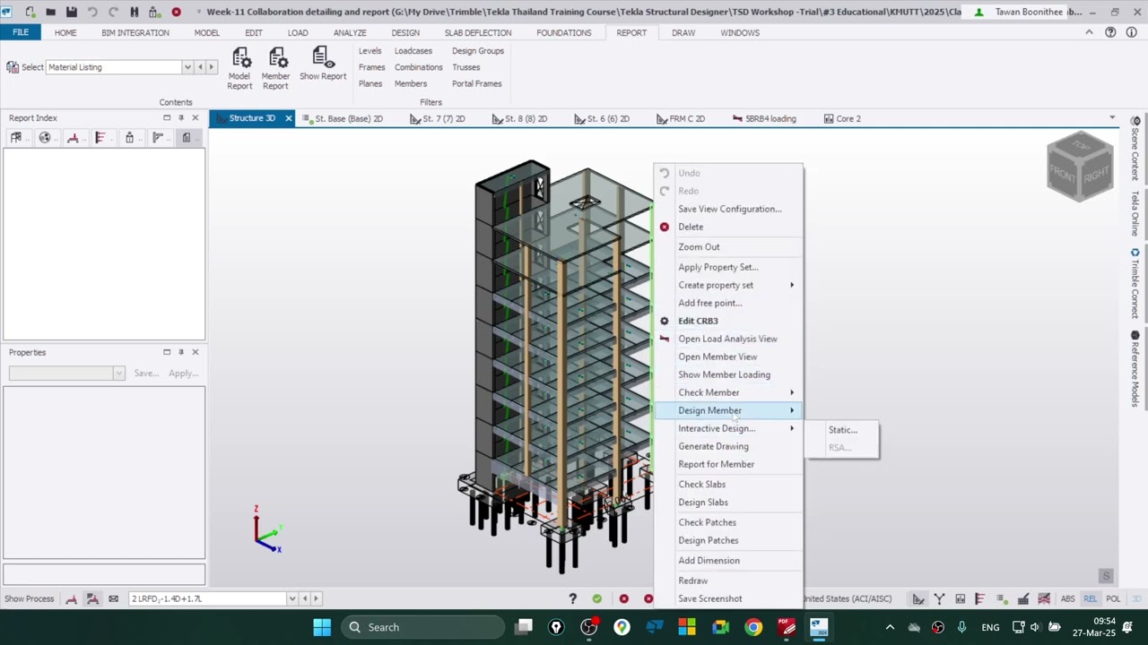 Tekla BIM@KMUTT 2025 Week 11 (27 Mar)
