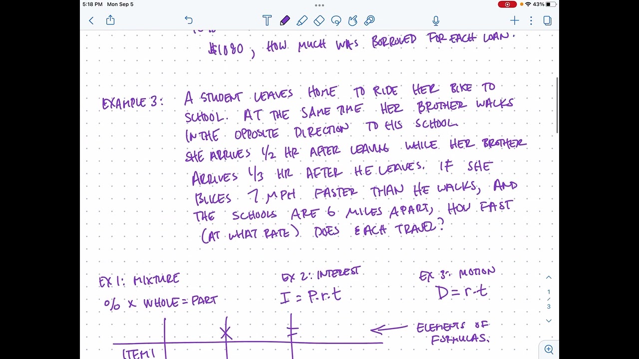 Using Tables to solve Linear Equation Word Problems