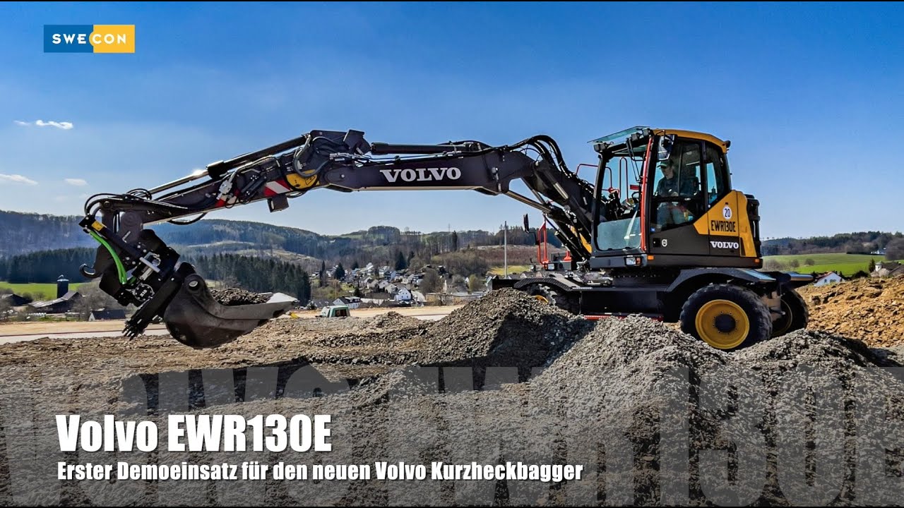 Volvo EWR130E... Demoeinsatz des neuen Volvo Kurzheckbaggers.